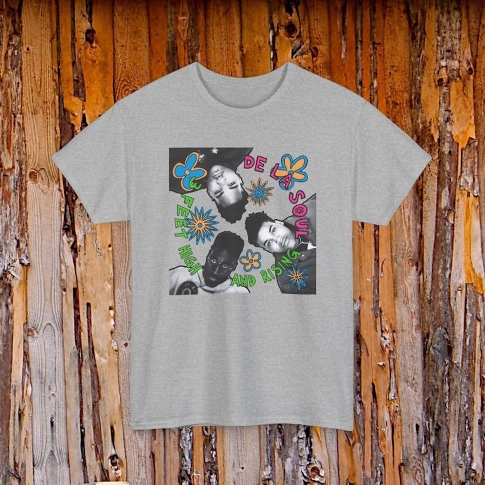 De La Soul 3 Feet High And Rising Classic Hip-Hop  Tee Sport Grey
